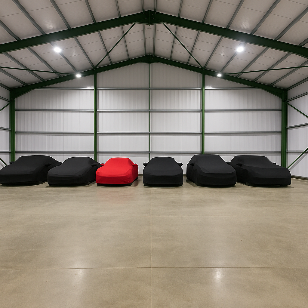 Vehicles stored indoors at The Glovebox